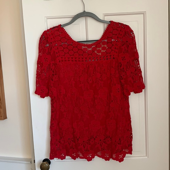 *SOLD* Anthropologie cotton eyelet top - Picture 2 of 5